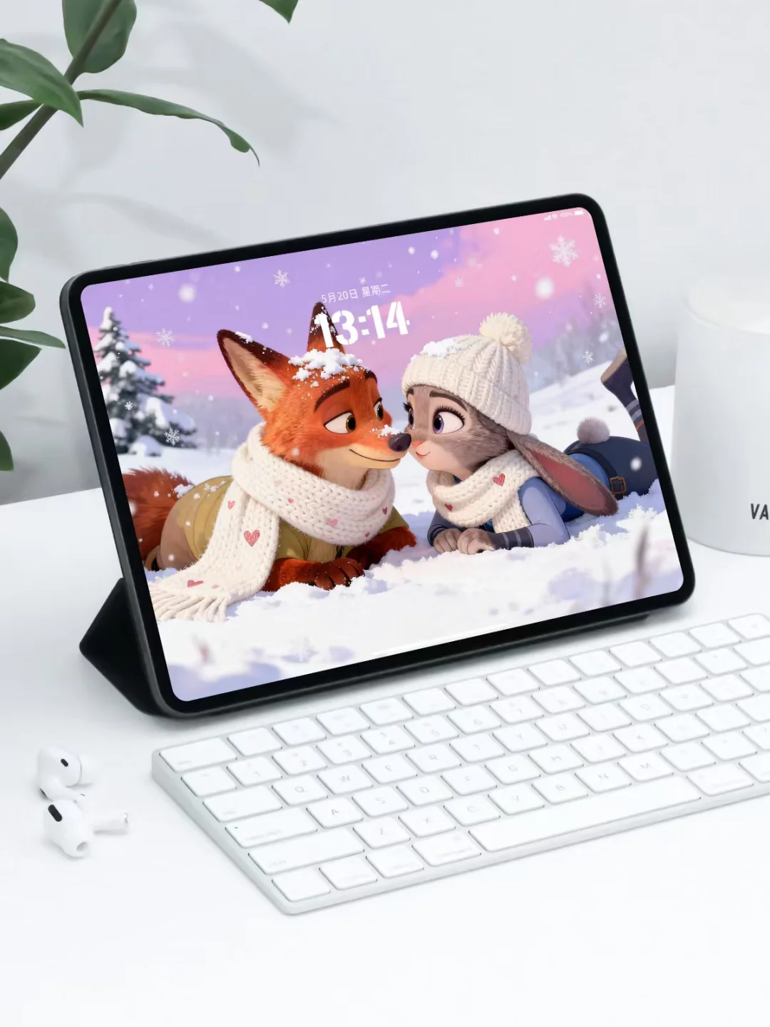 疯狂动物城壁纸 | 朱迪 & 尼克的浪漫冬日