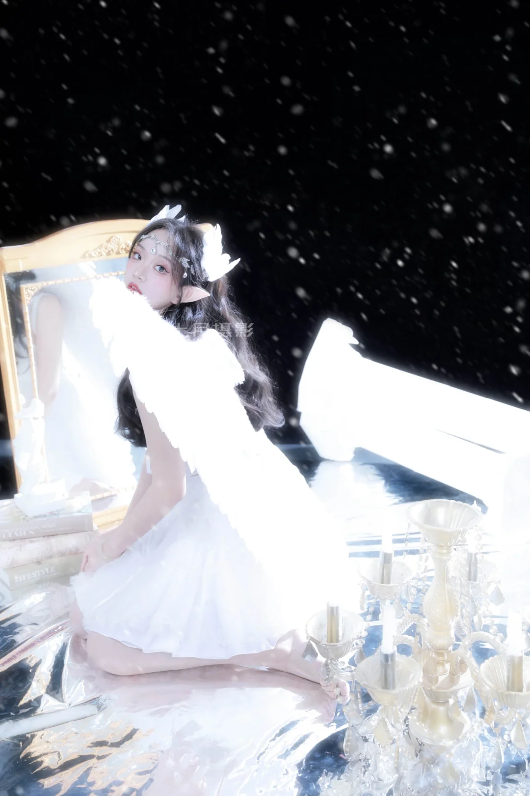 白天使神明写真/逆光而来的天使