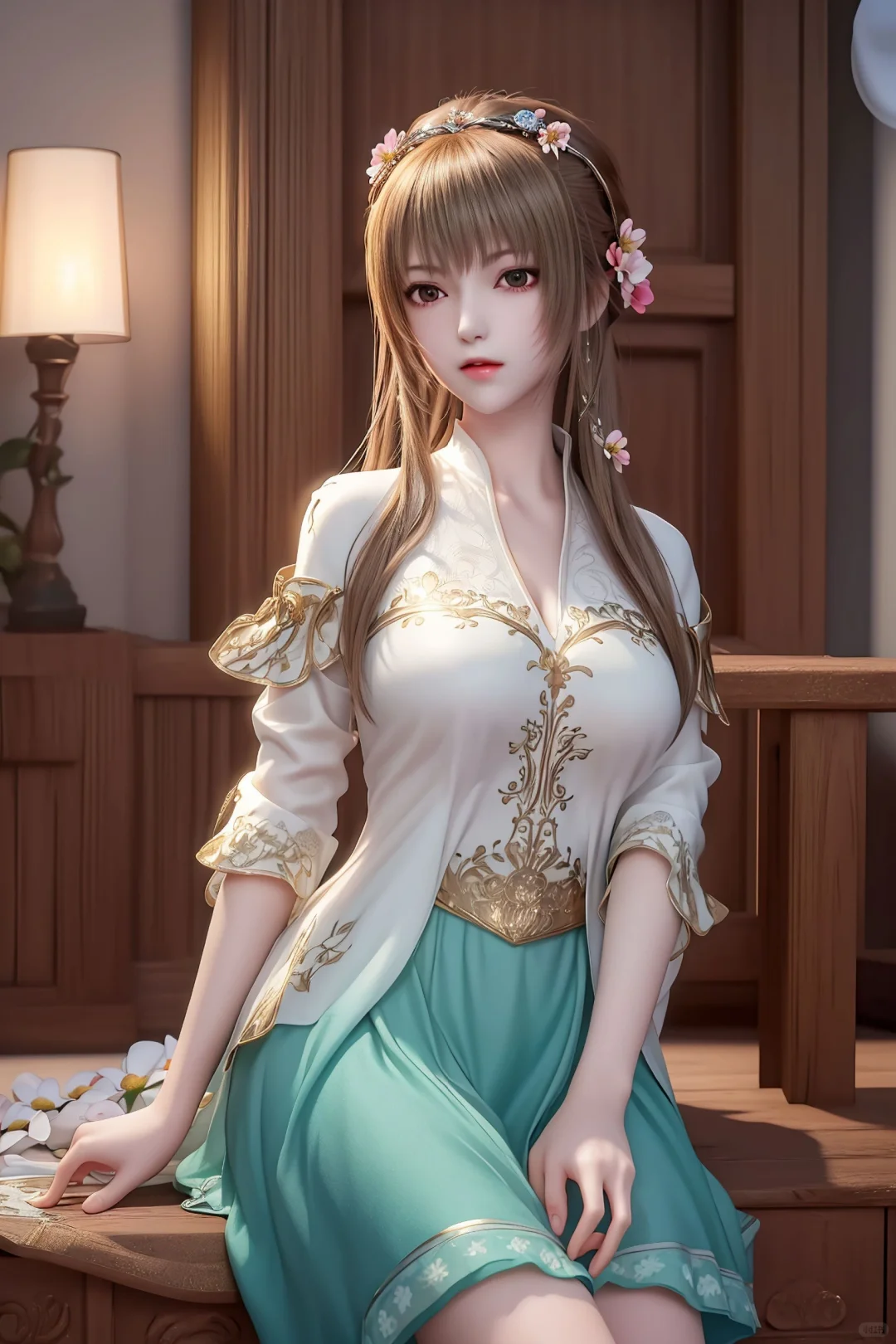 Ai绘画 作品人物二国漫女神