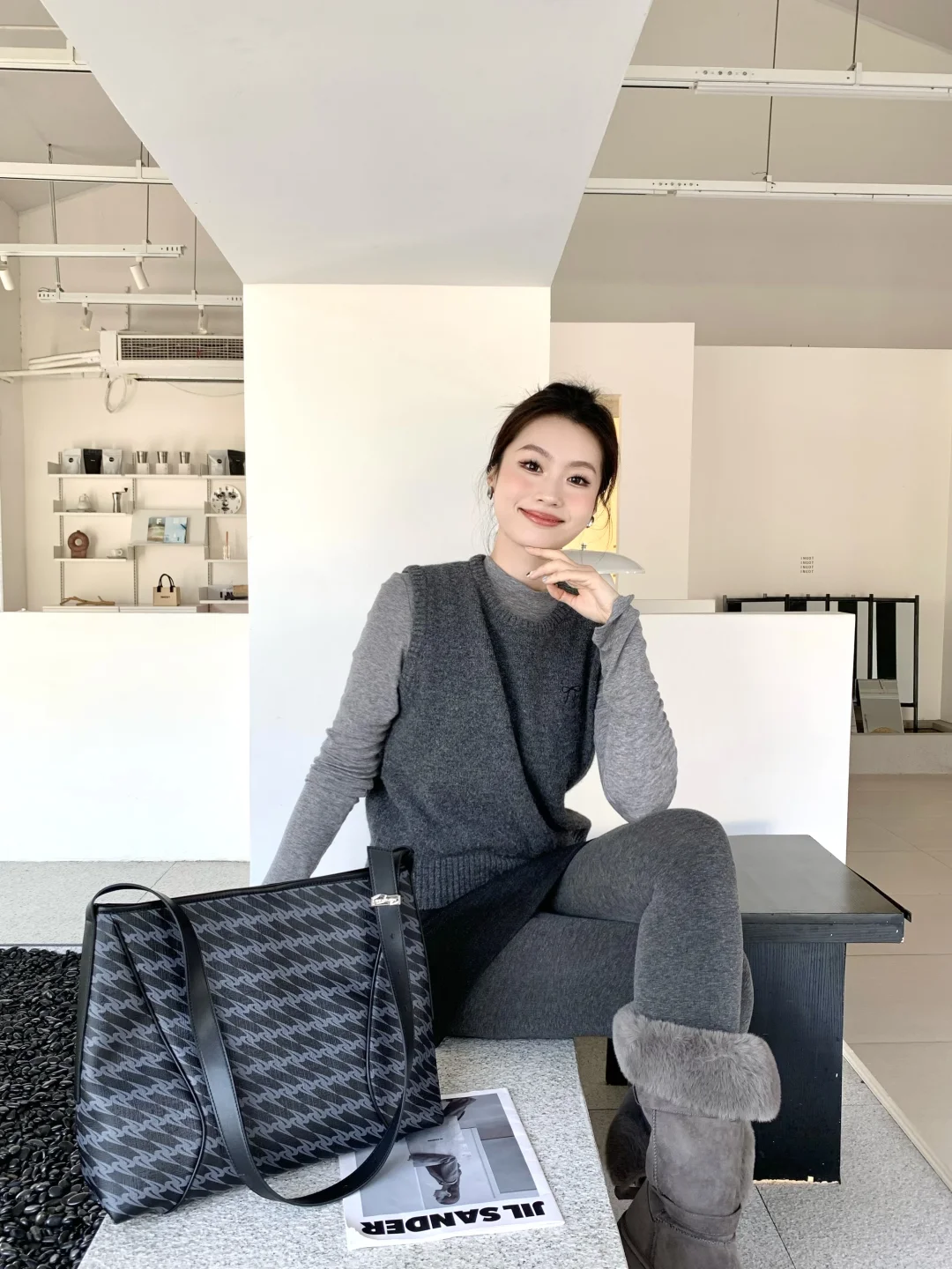 173/120秋冬大被子棉服🐘保暖不露腿ootd～🍂