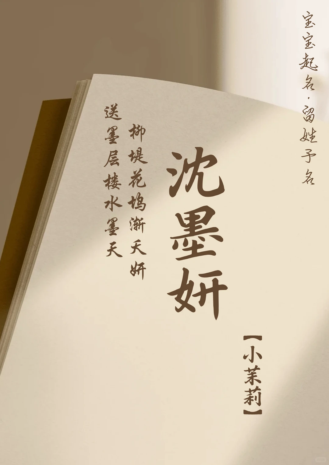 一眼万年，惊艳耐看，一听就是大女主的宝宝名