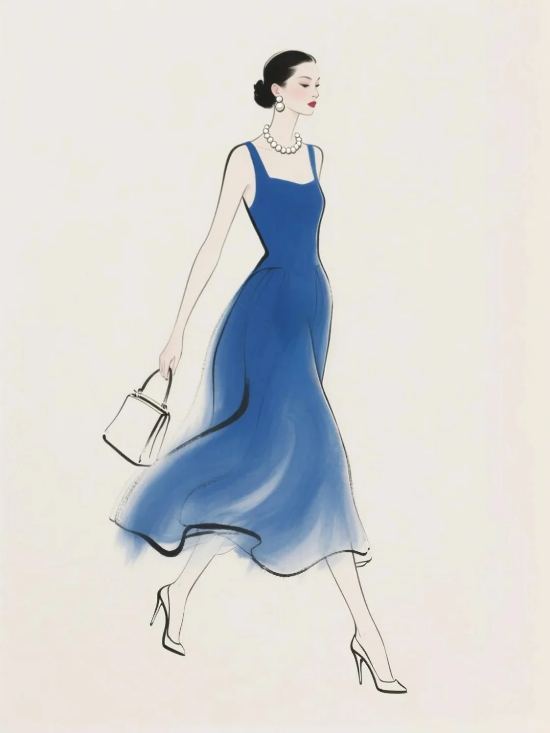 线条与水墨风，简洁大气演绎时尚女性之美