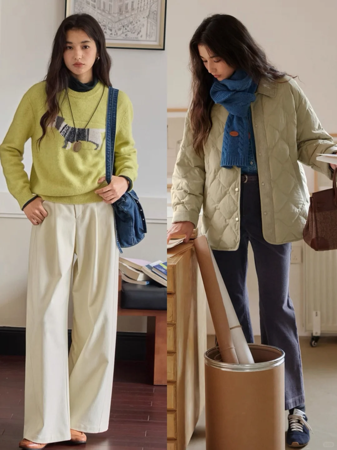 “复古色彩叠穿”法式穿搭：Solighter