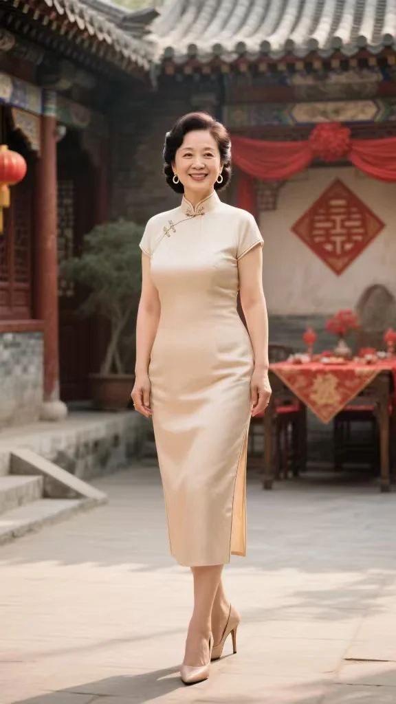 成熟风韵中式风，48岁阿姨美出东方华贵感