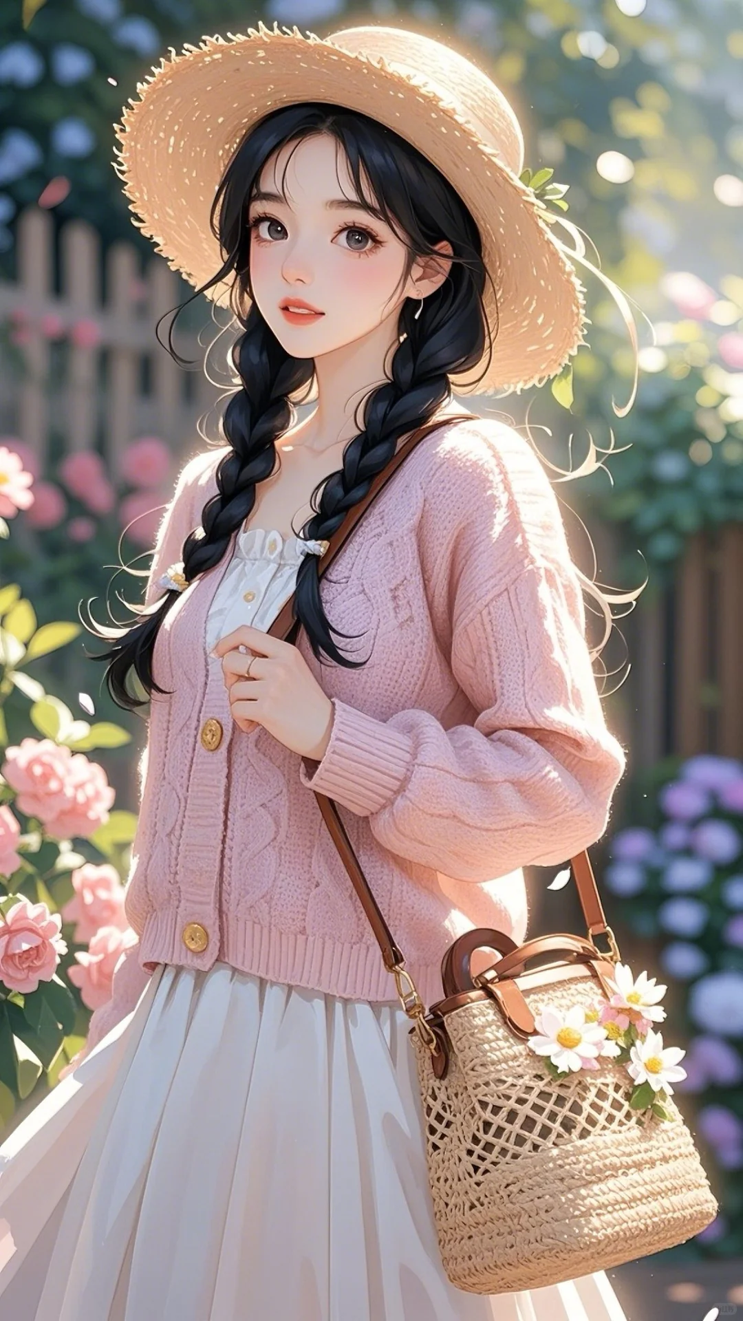 粉色毛衣，温柔的你