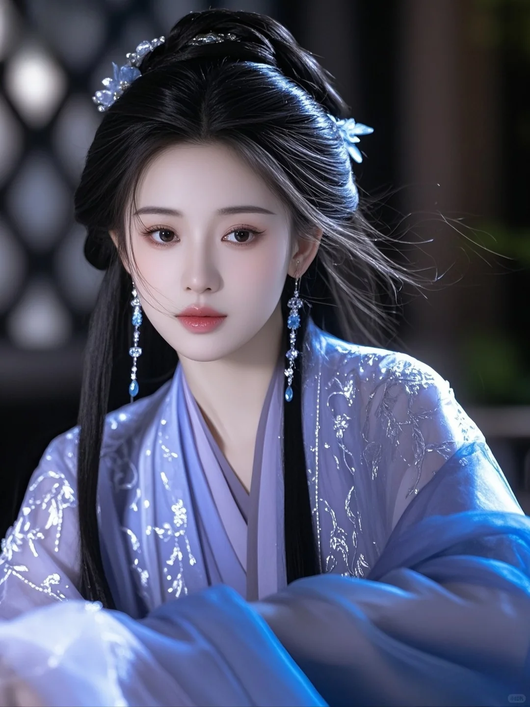 紫色古装美人，美得不食人间烟火！