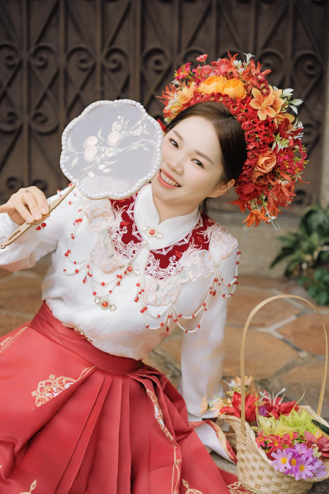 鼓浪屿簪花写真～红裙与簪花的绝配