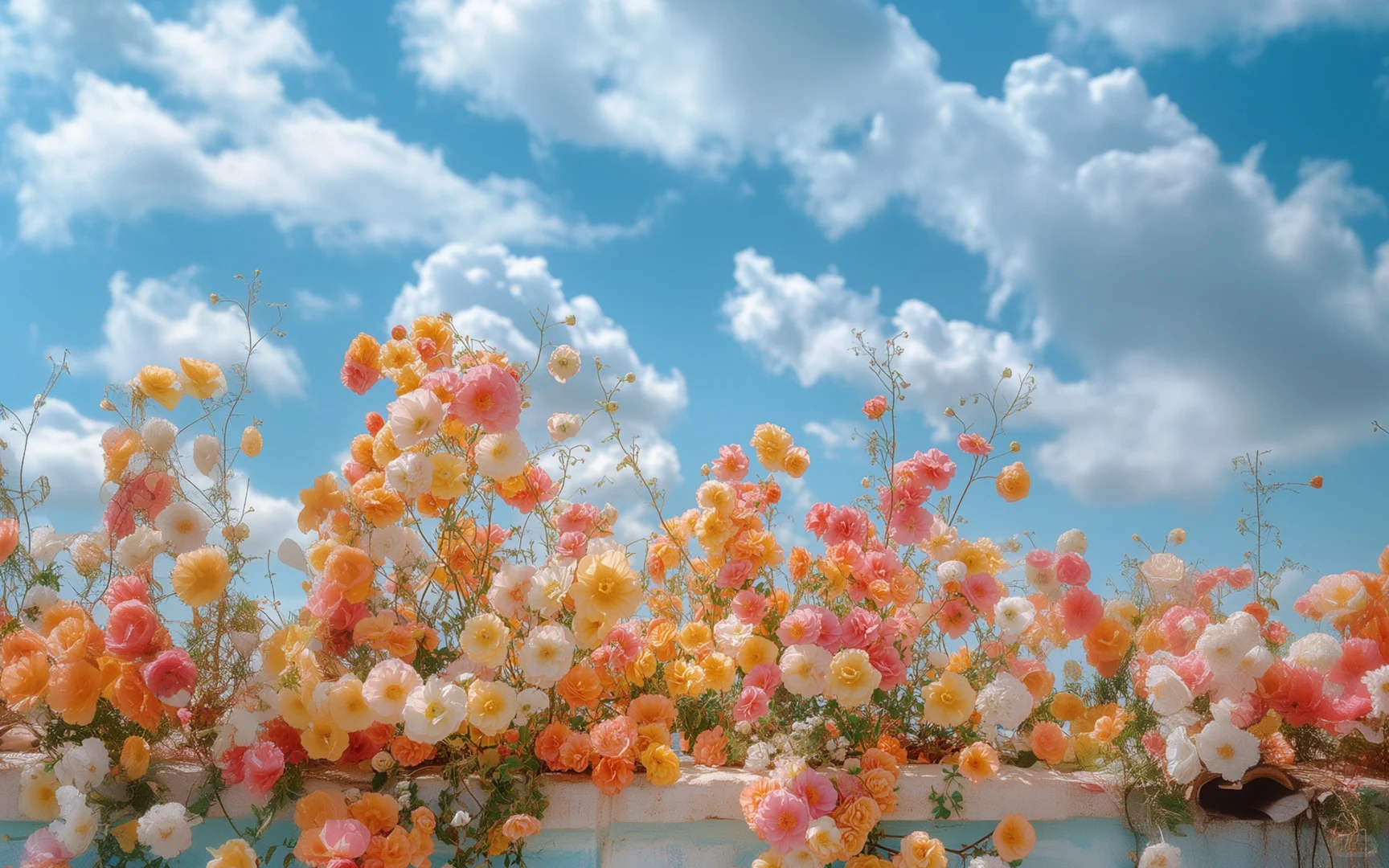 真的不小心删了，永远爱花花天空的壁纸