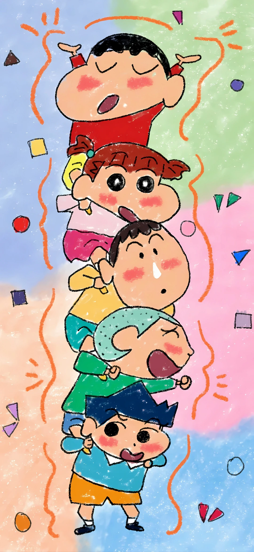 蜡笔小新高清无水印手机平板壁纸第十四弹