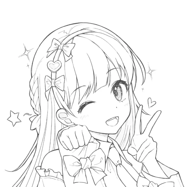 1000+动漫少女线稿绘画参考合集