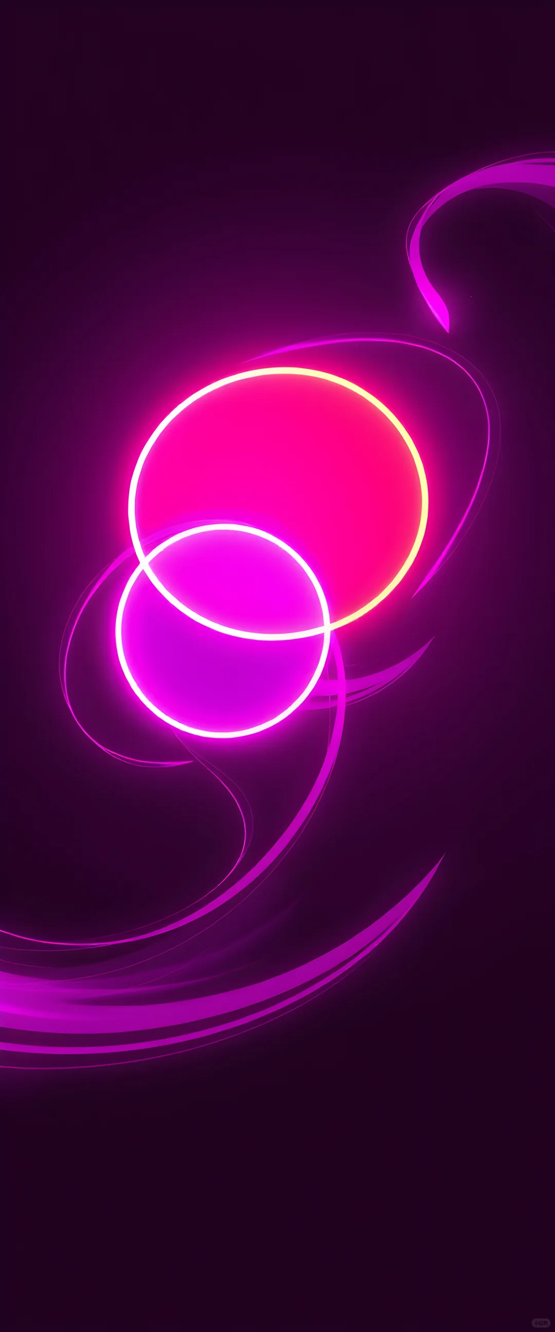 一束光，粉紫色系霓虹灯氛围感壁纸