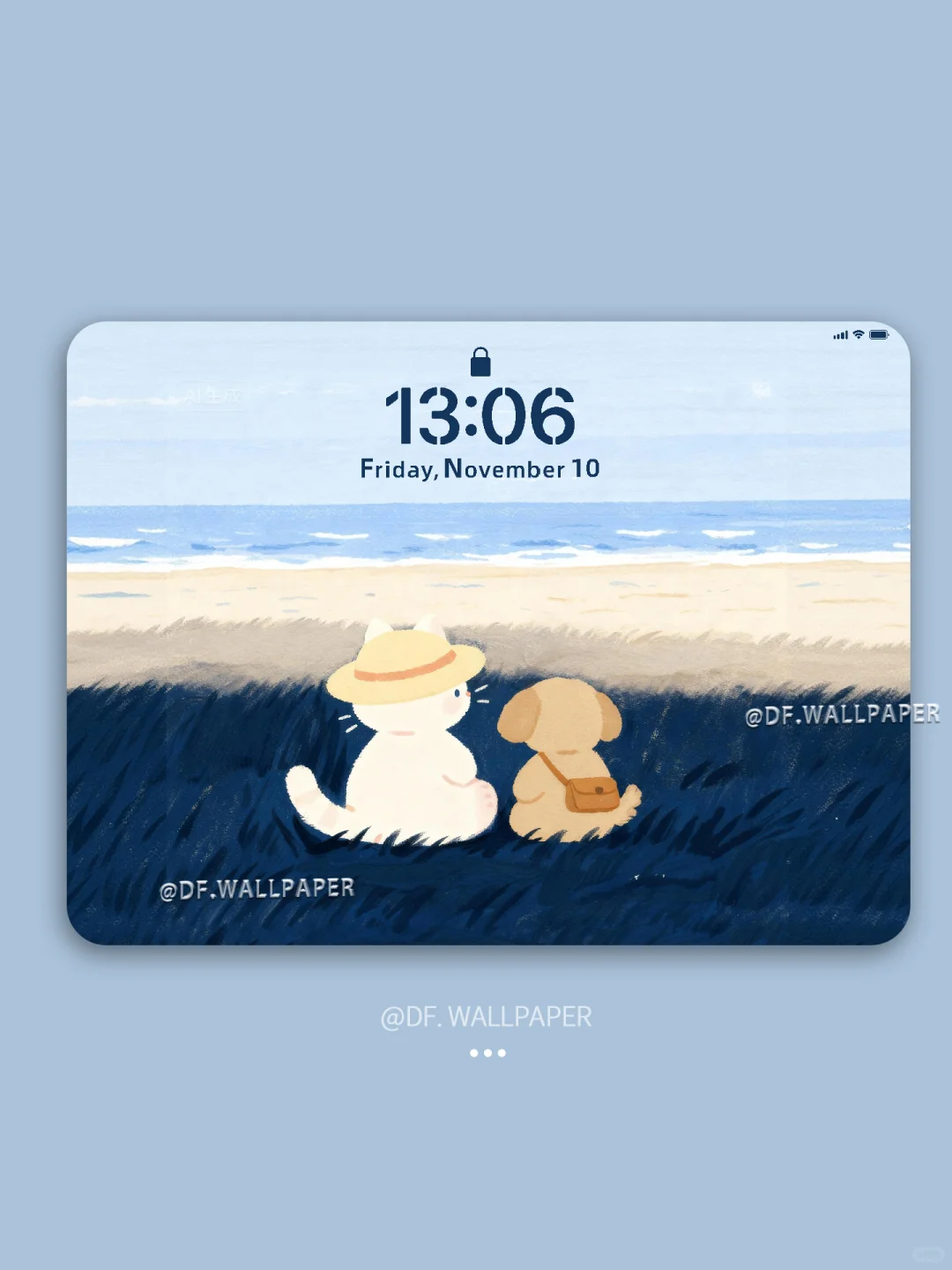 ipad壁纸｜可爱小猫与小狗｜INS风卡通壁纸