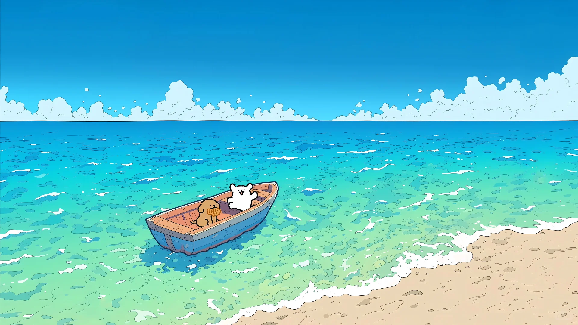 电脑壁纸｜欢迎公主来上班辛苦了