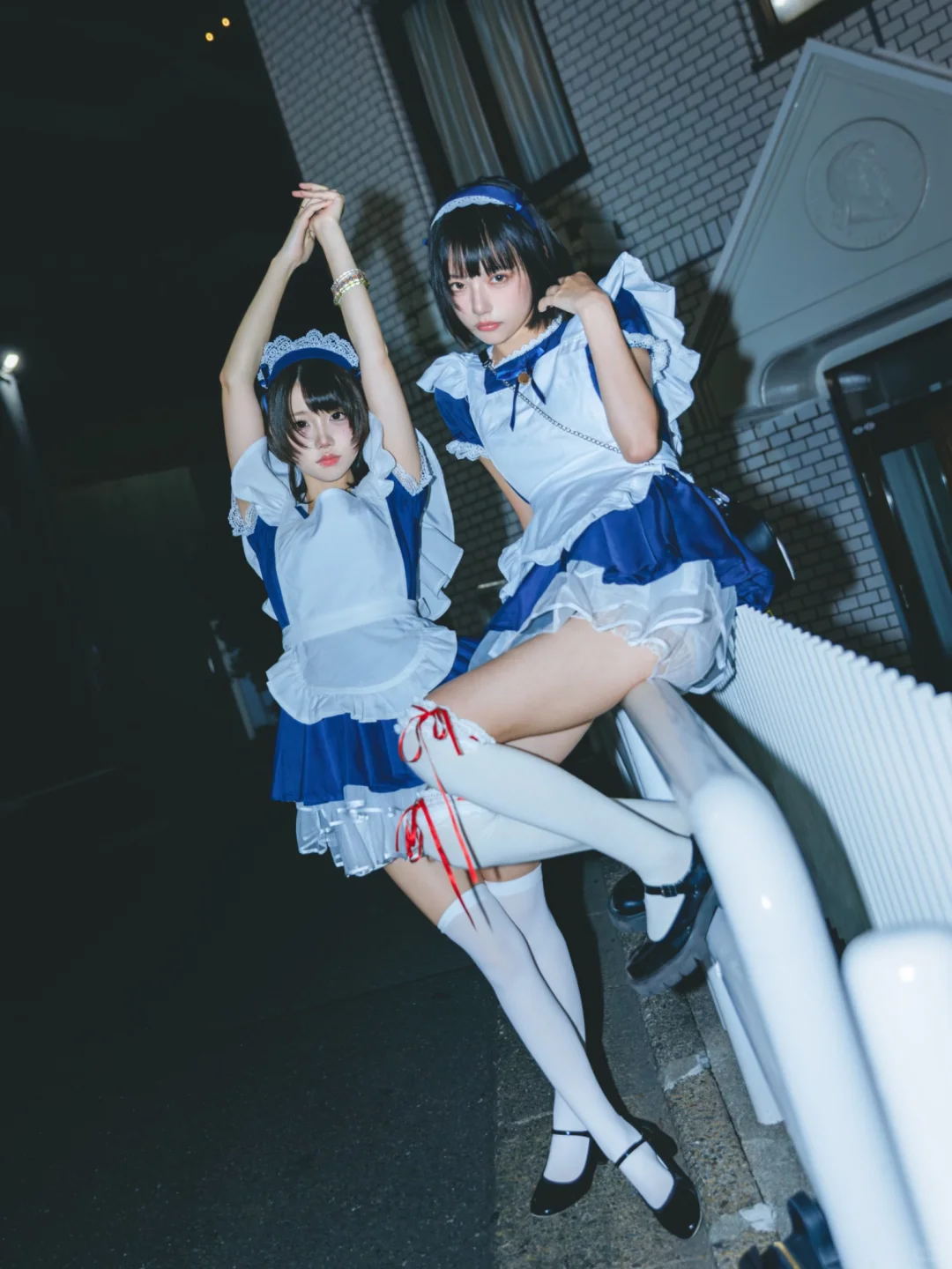 室外人像|东京夜晚の散步w双子女仆