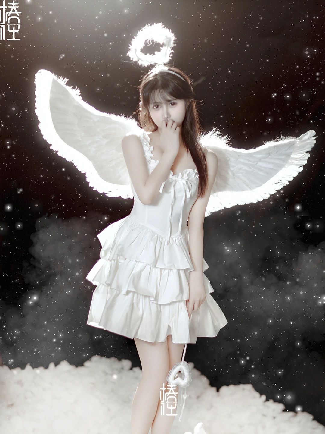 坠入温柔乡的白色纯欲天使写真💎上海写真