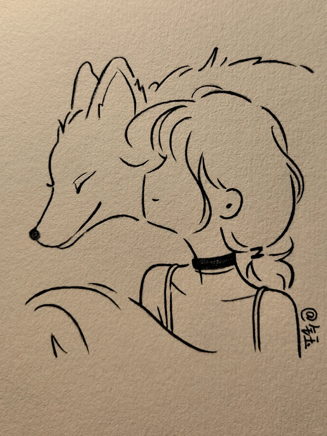 另一位女孩👧🏻和狐狸🦊，❤️❤️！