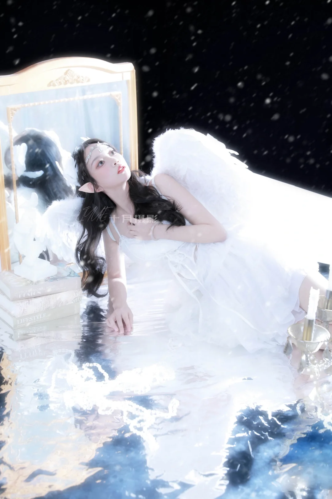 白天使神明写真/逆光而来的天使