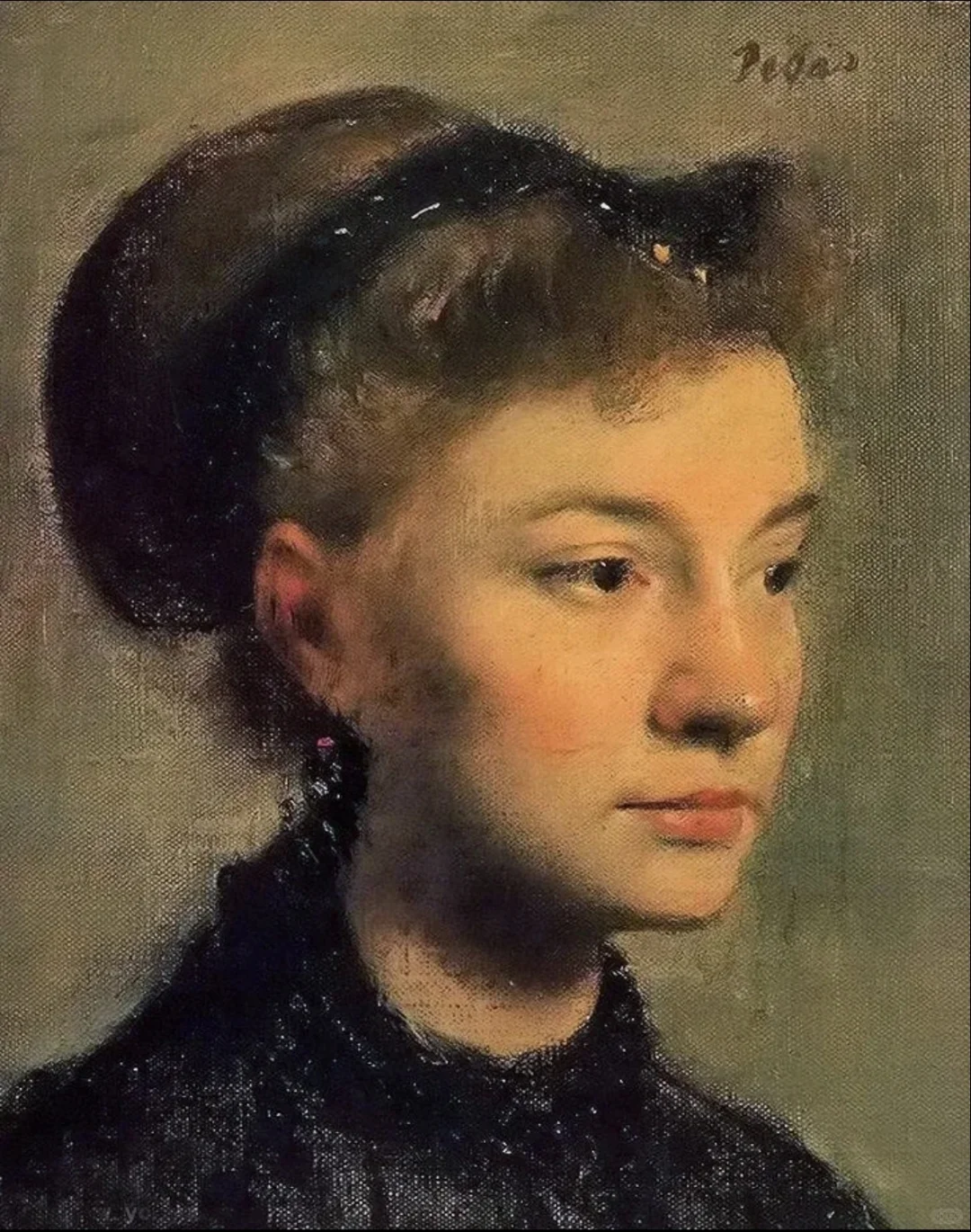 每日诗画:年轻女子肖像