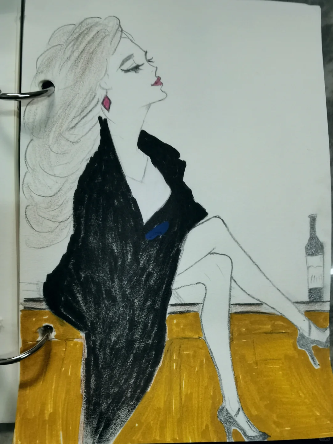 零基础自学画画，美女侧脸NO47