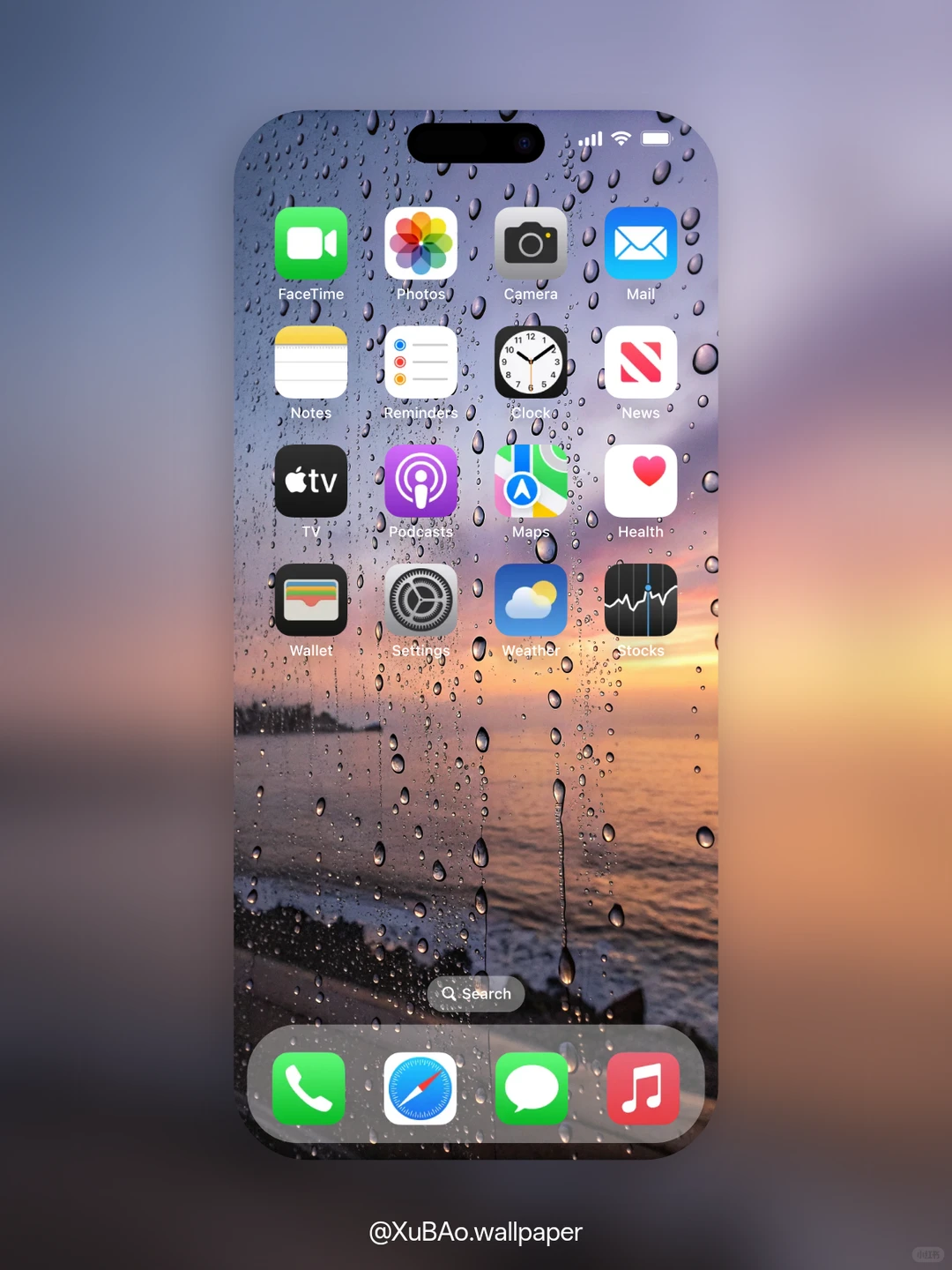 C2533 | 4k壁纸 | 窗雨日落