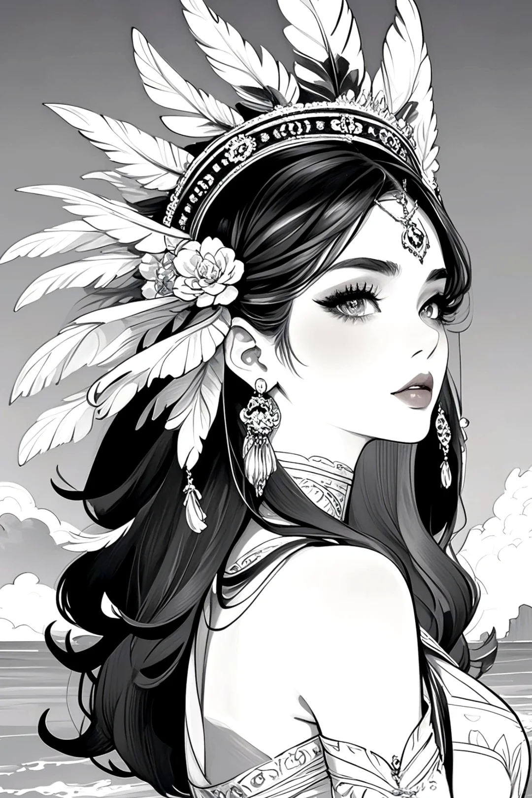 每日线稿分享｜翎羽