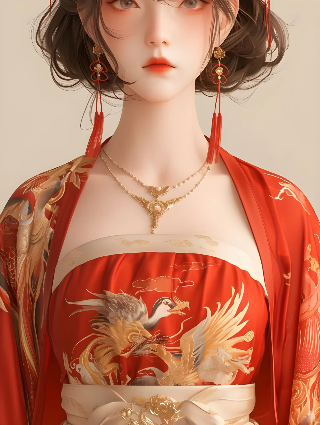 红衣翩翩，温柔如诗