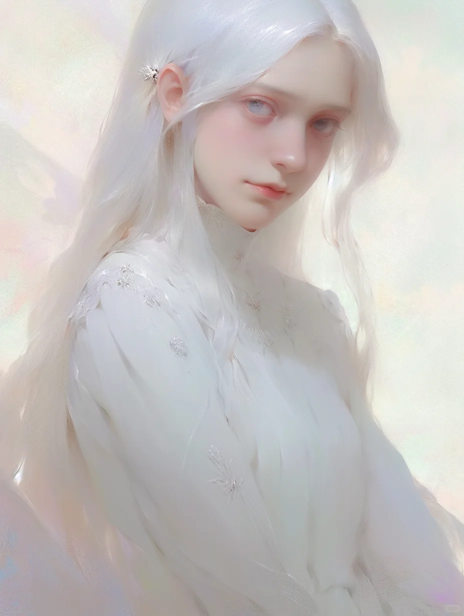 AI绘画|闪着光的天使美少女|绘画灵感分享