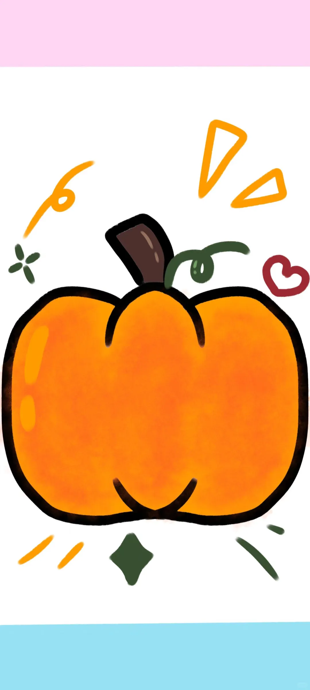 简笔画｜柿柿如意手机壁纸～