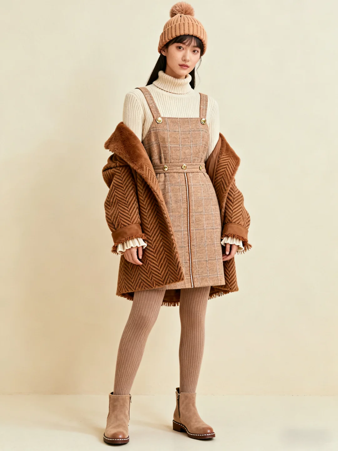 这样穿真的好甜好韩～背带裙～