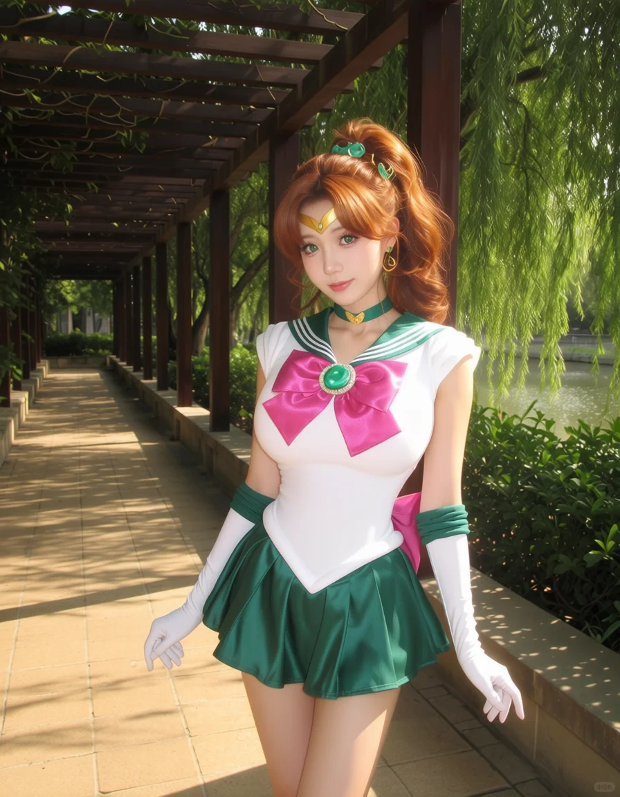 公园中的美少女