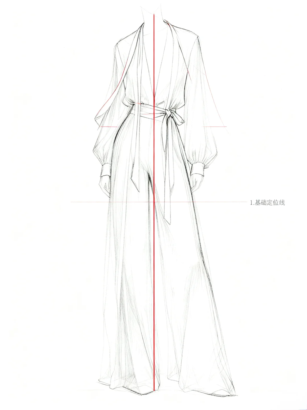 通勤轻奢风穿搭丨左滑分享飘逸线条画法