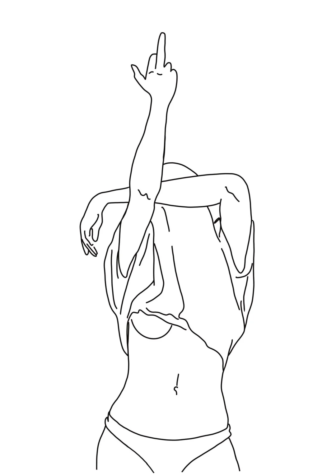 一组关于女性的简笔画