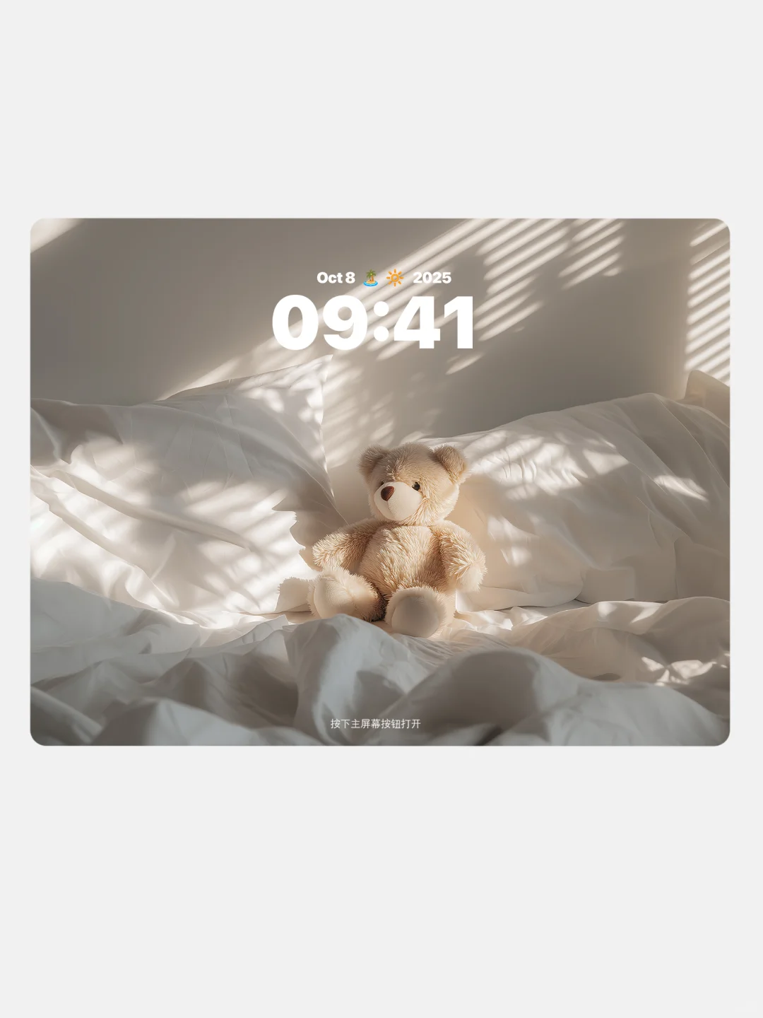 阳光吻过的泰迪早安熊🧸 | 治愈系壁纸