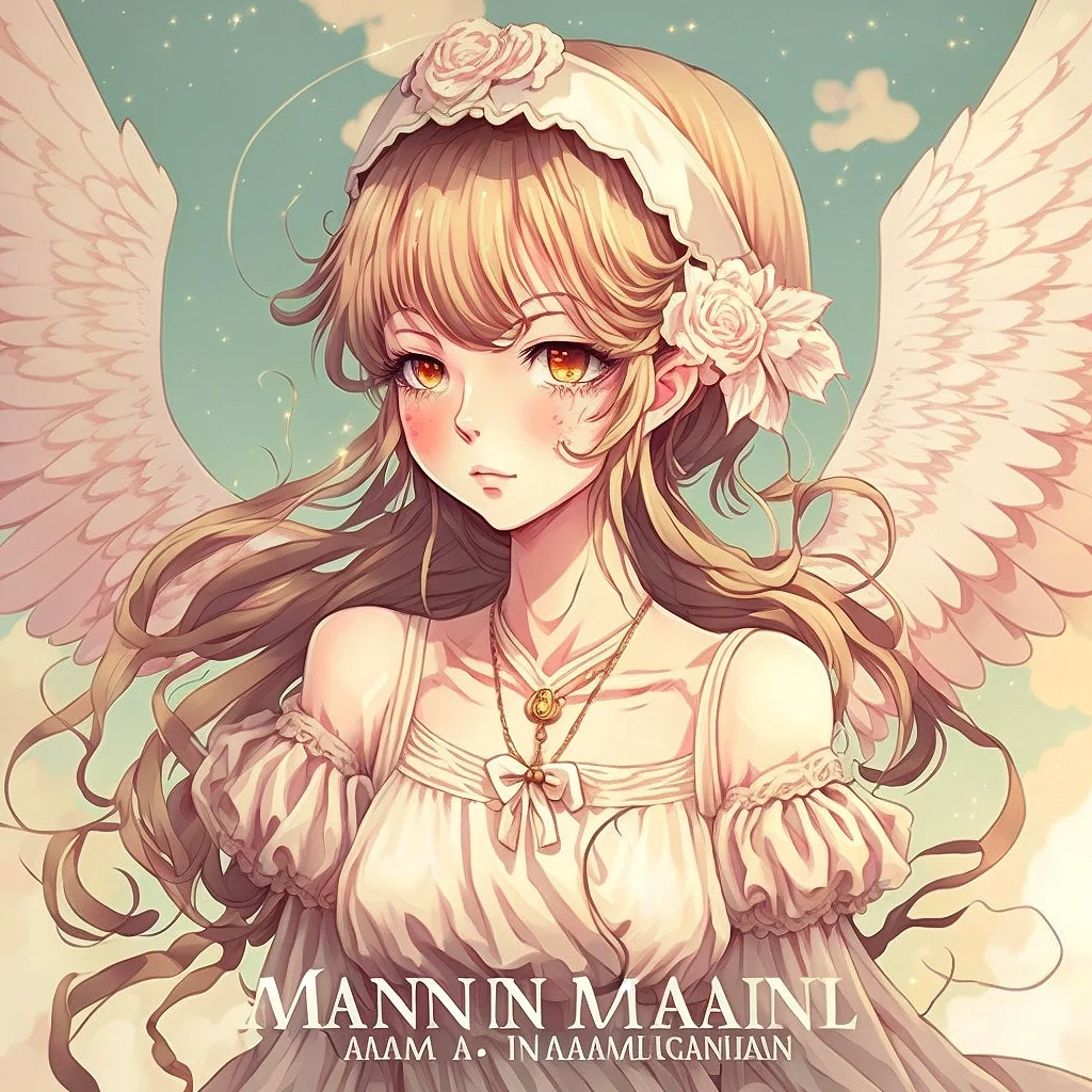 Mid journey二次元天使翅膀女孩