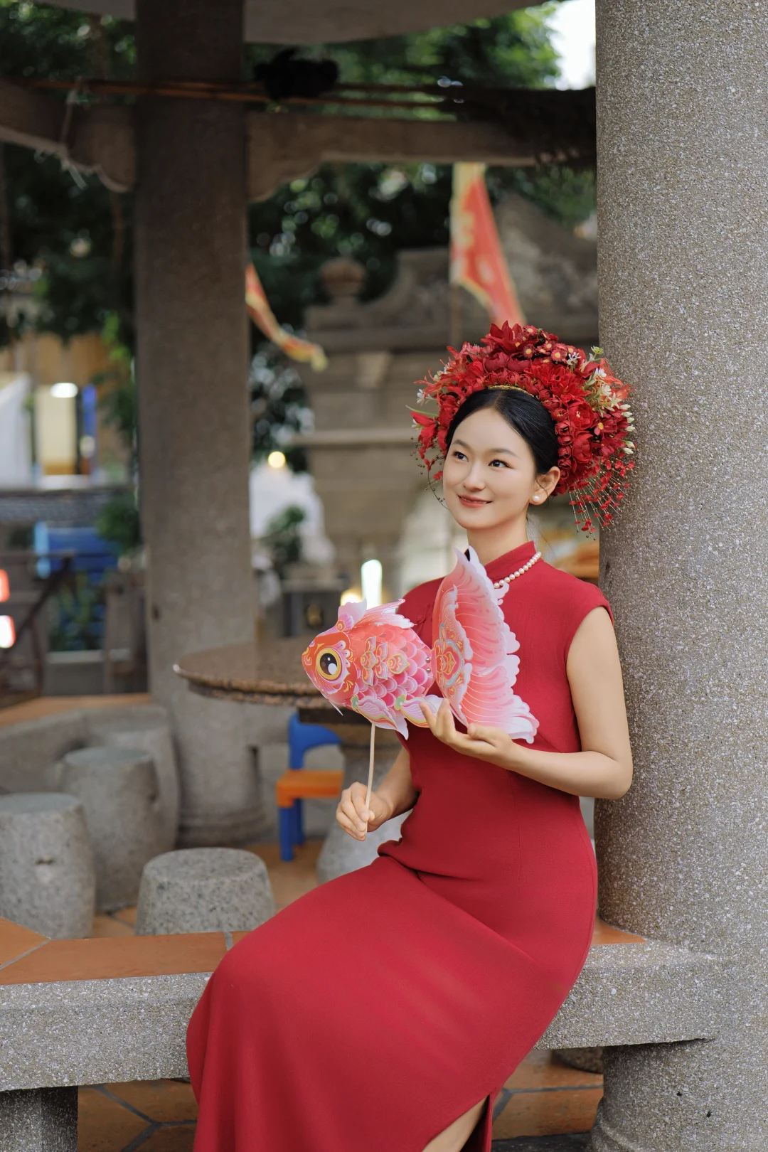 鼓浪屿簪花写真～不得不说红色真的好出片✨