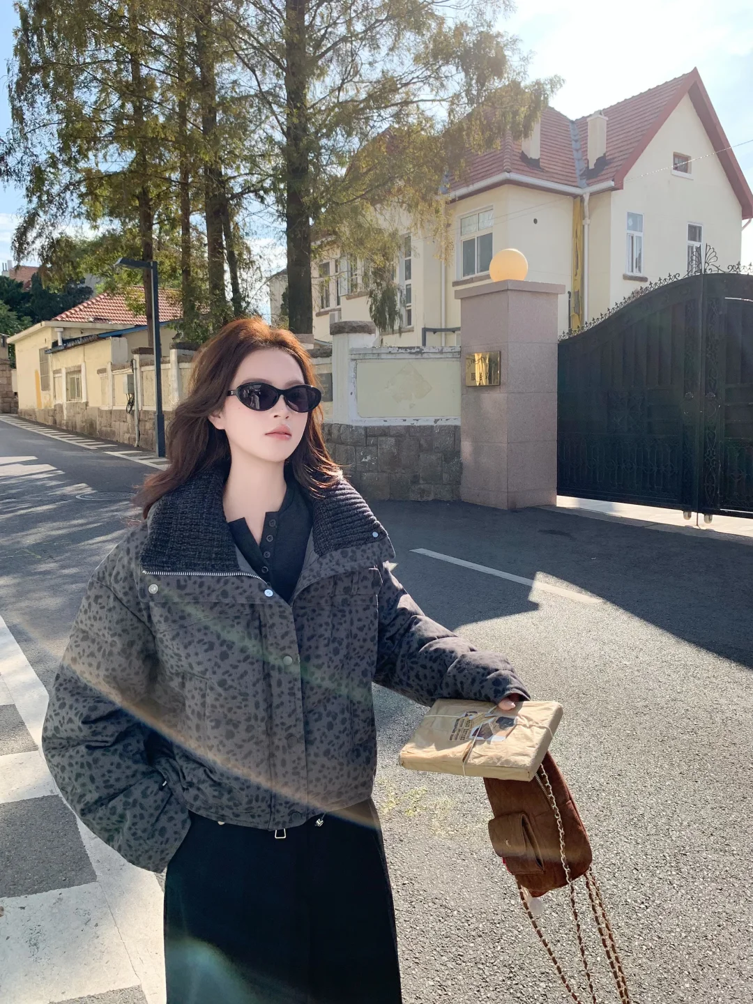 斑点羽绒服复古又俏皮✌🏻