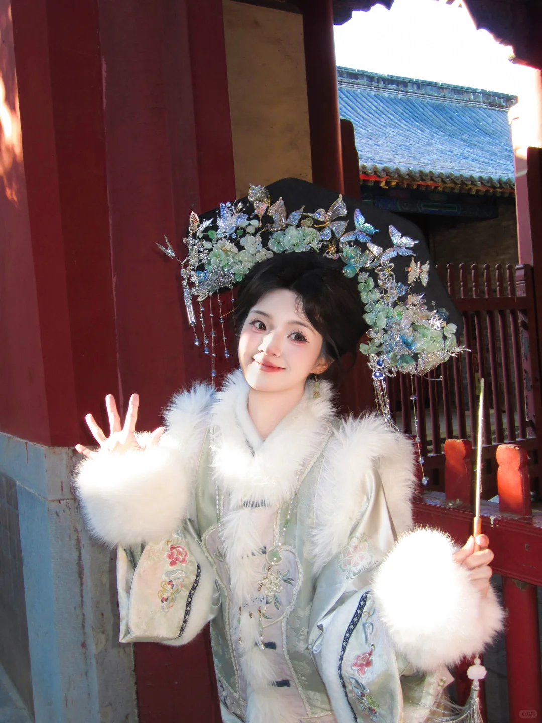 花2️⃣4️⃣9️⃣格格妆，路人以为在拍戏