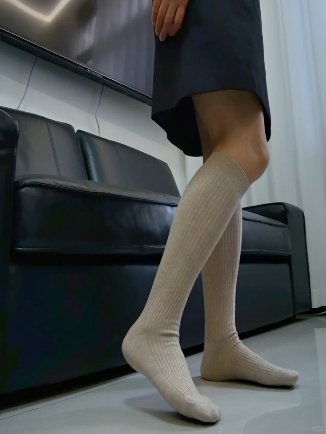 时尚精必备，显瘦又保暖的小腿袜过膝袜👆