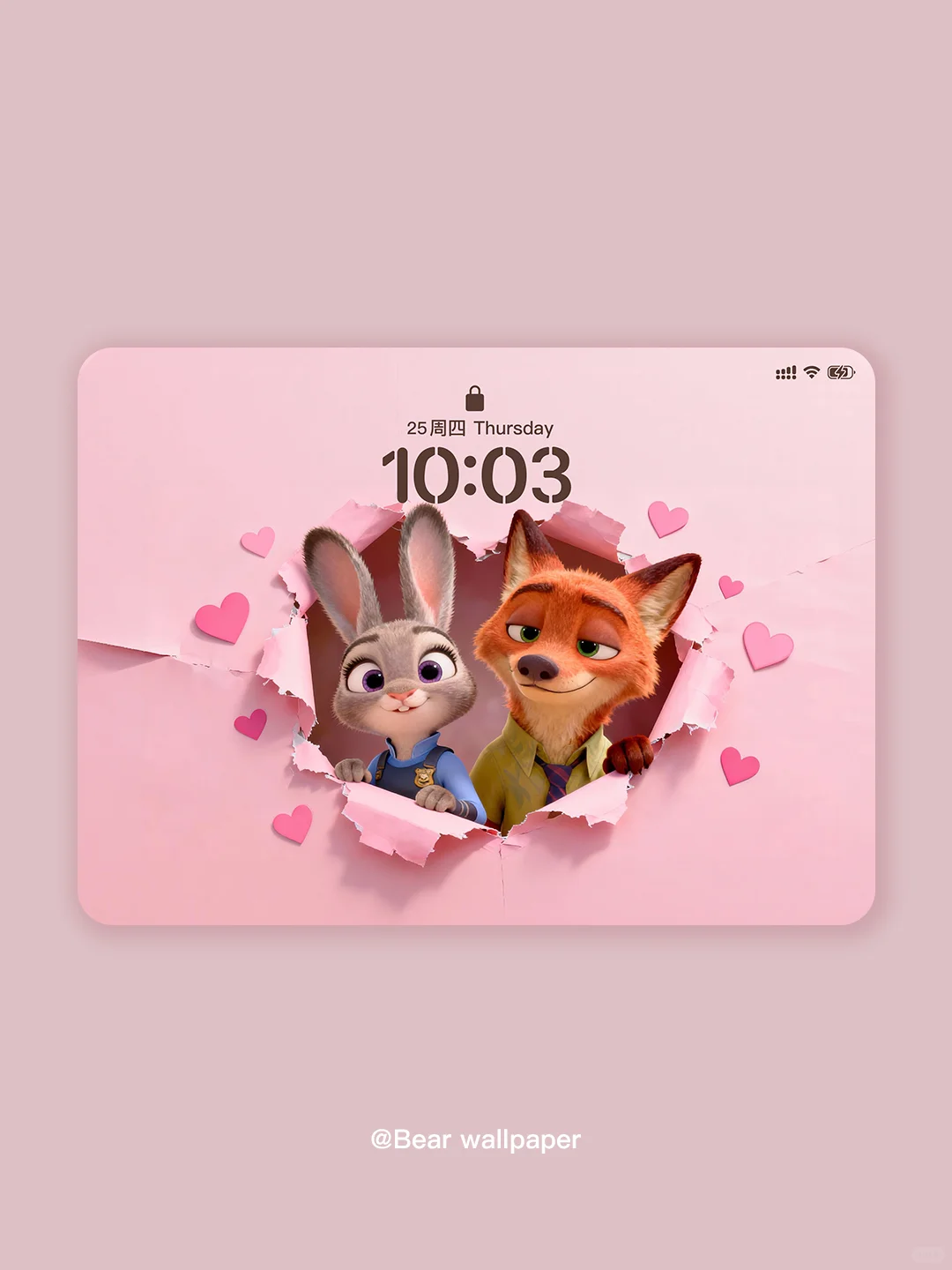 ipad壁纸｜朱迪与尼克｜INS风卡通壁纸