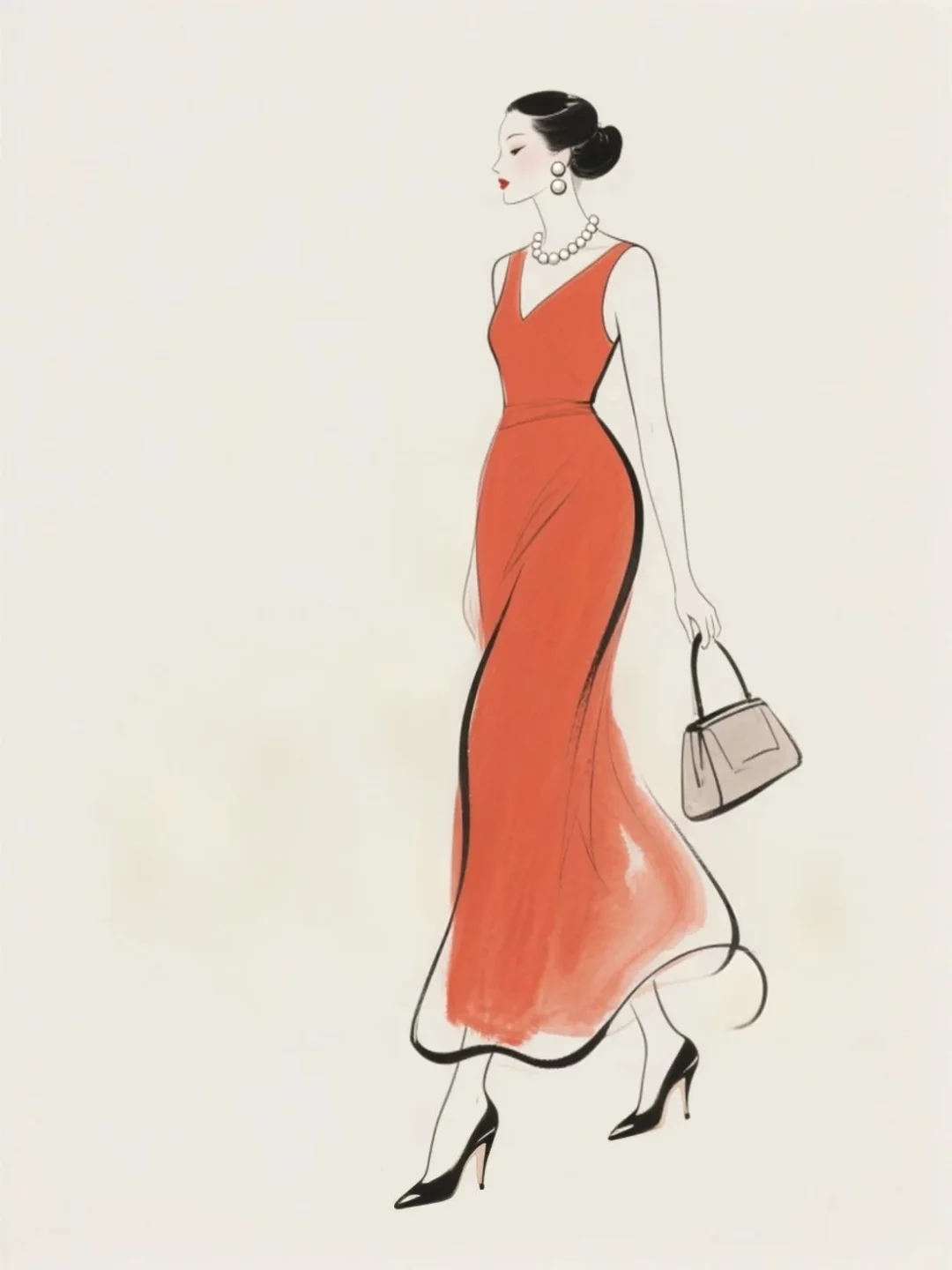 线条与水墨风，简洁大气演绎时尚女性之美