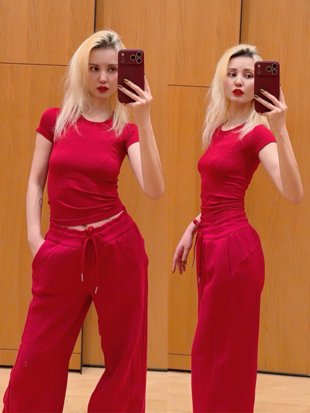 Swiftly Tech浆果朗姆红/女士运动短袖T恤