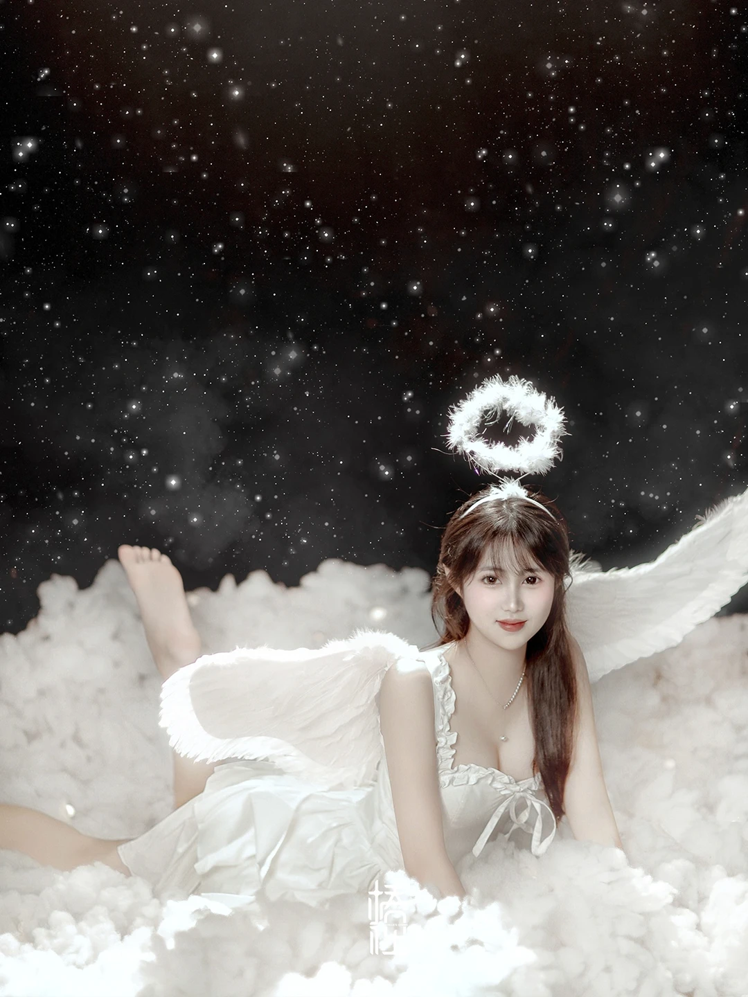 坠入温柔乡的白色纯欲天使写真💎上海写真