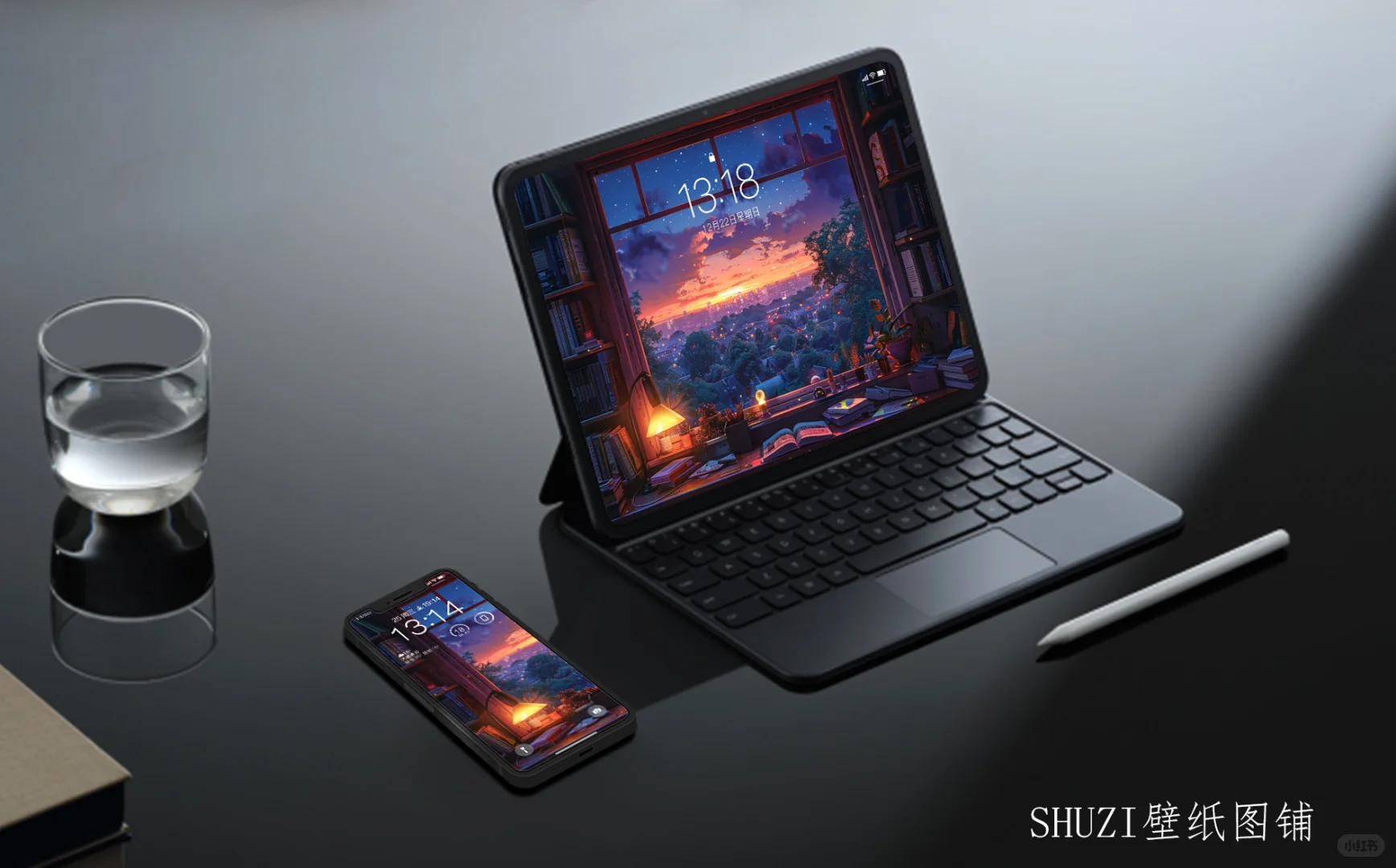 下班后的城市夕阳