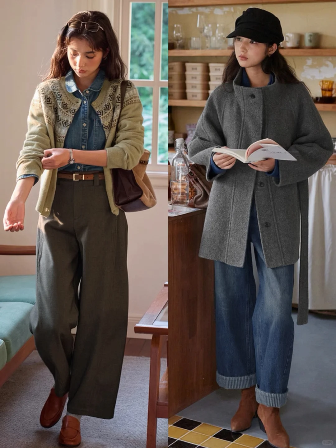 “复古色彩叠穿”法式穿搭：Solighter