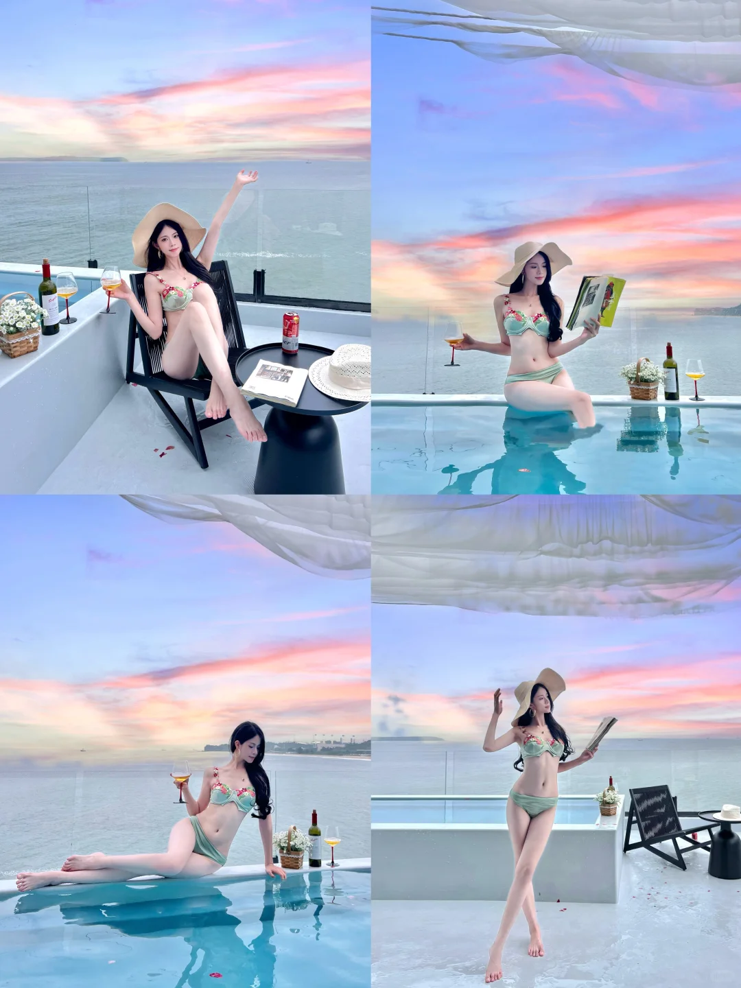 来场浪漫微醺🥂&泳池拍照姿势