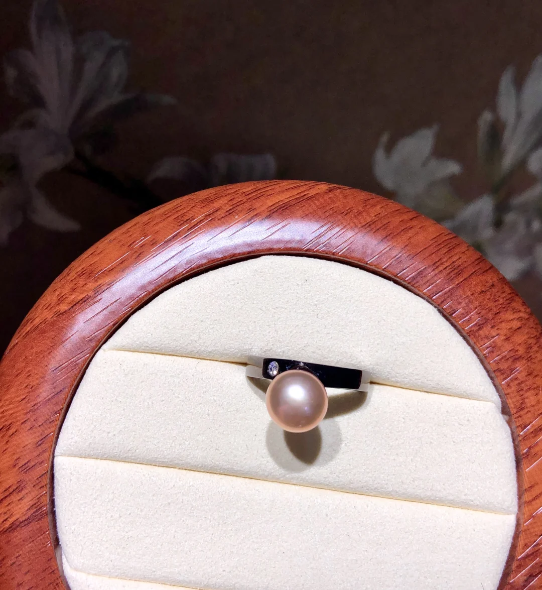 ◾️黑金配色｜天然珍珠戒指