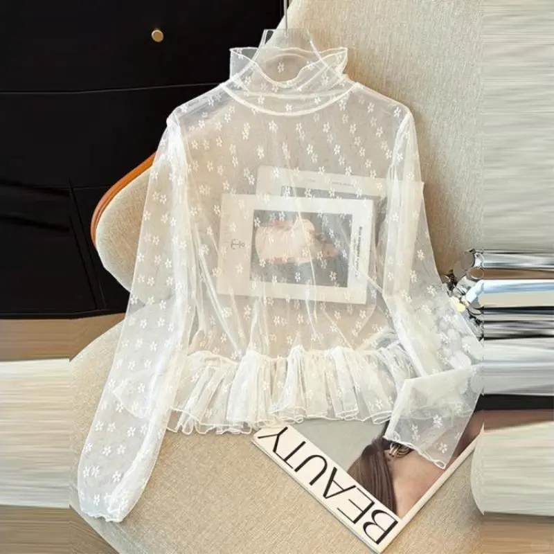 韩系碎花蕾丝衫🌷法式叠穿绝配