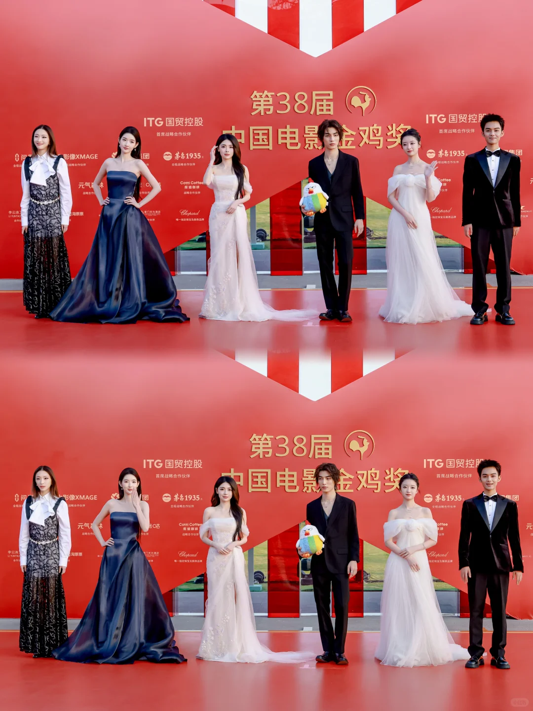 右滑查看青年演员们的红毯风采吧🎊