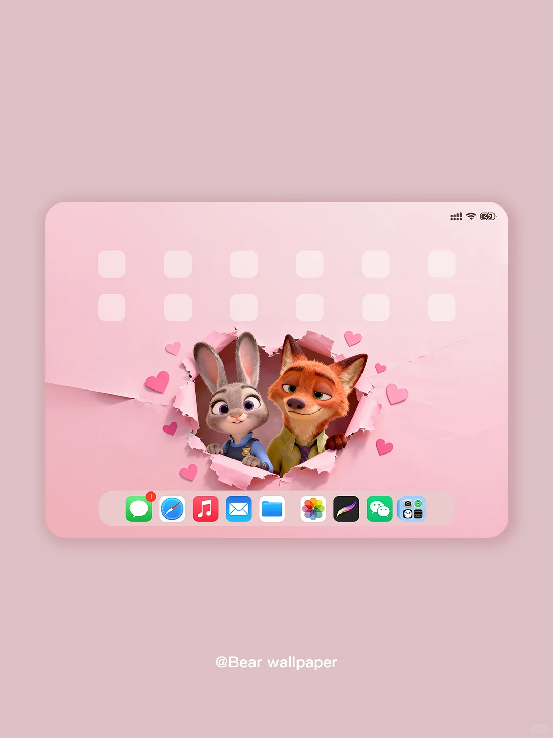 ipad壁纸｜朱迪与尼克｜INS风卡通壁纸