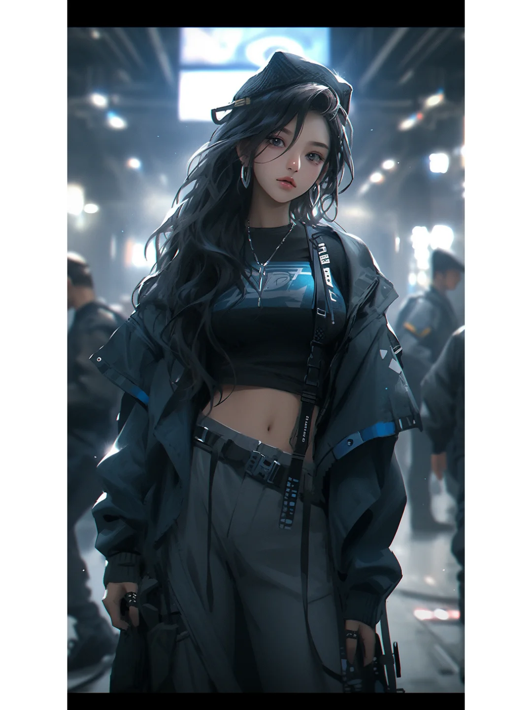 Ai｜midjourney｜时尚少女穿搭-机能风